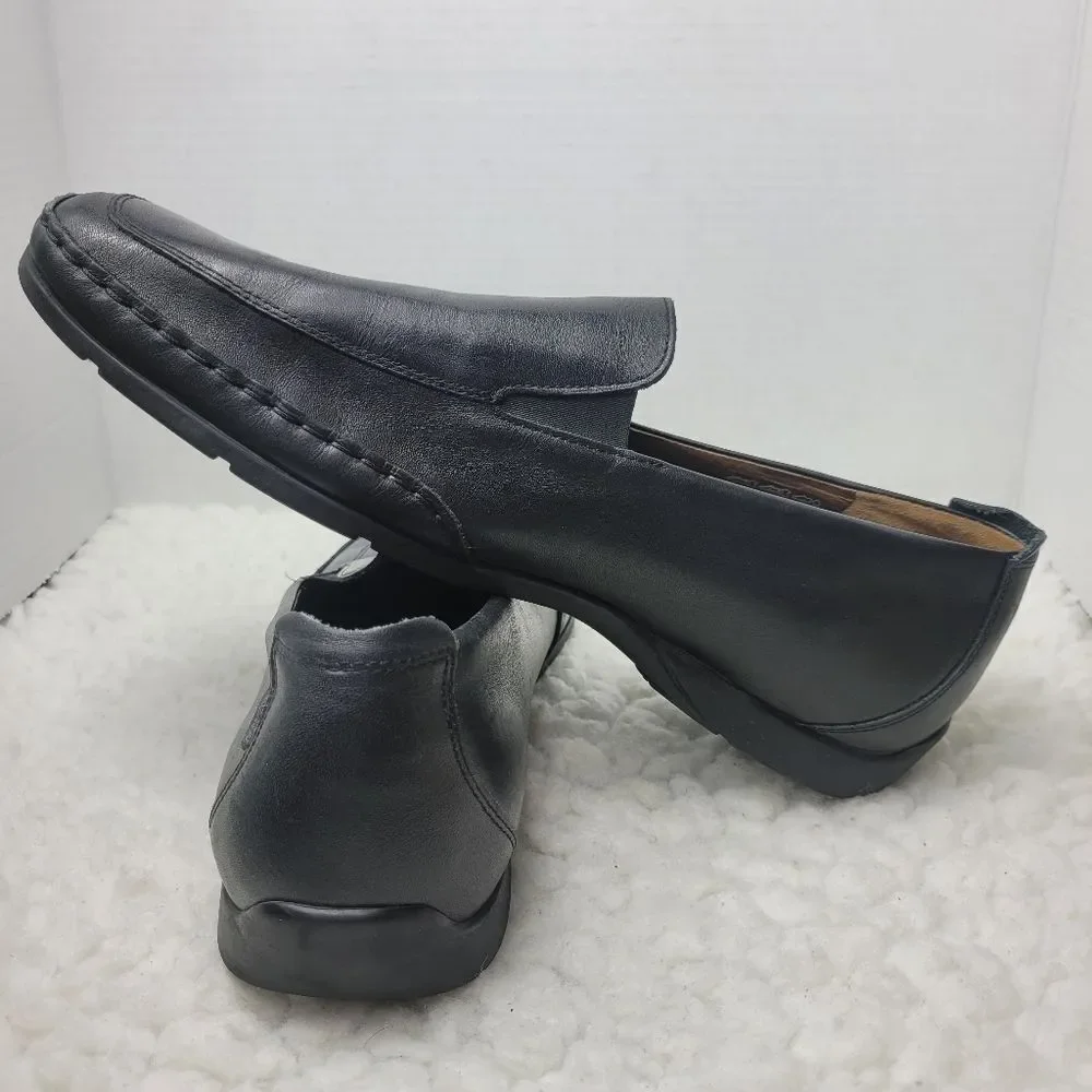 Mephisto Edlef Men's Slip On Loafer Size 13  Smooth Black Leather Shoes